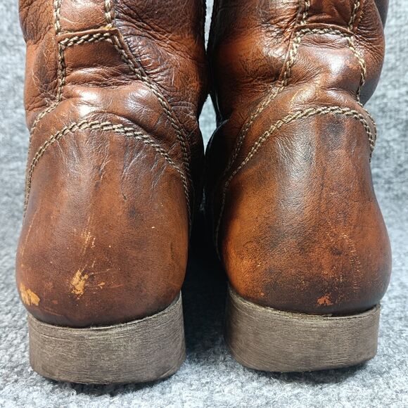 ALL Leather Steve Madden Brown Ankle Boots - Picture 8 of 9